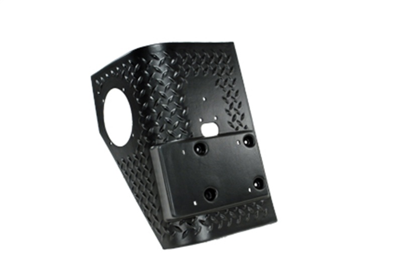 Jeep Wrangler Body Armor - Rear - Rugged Ridge - Rear Tall Corner - Black Diamond Plate - `97-`06